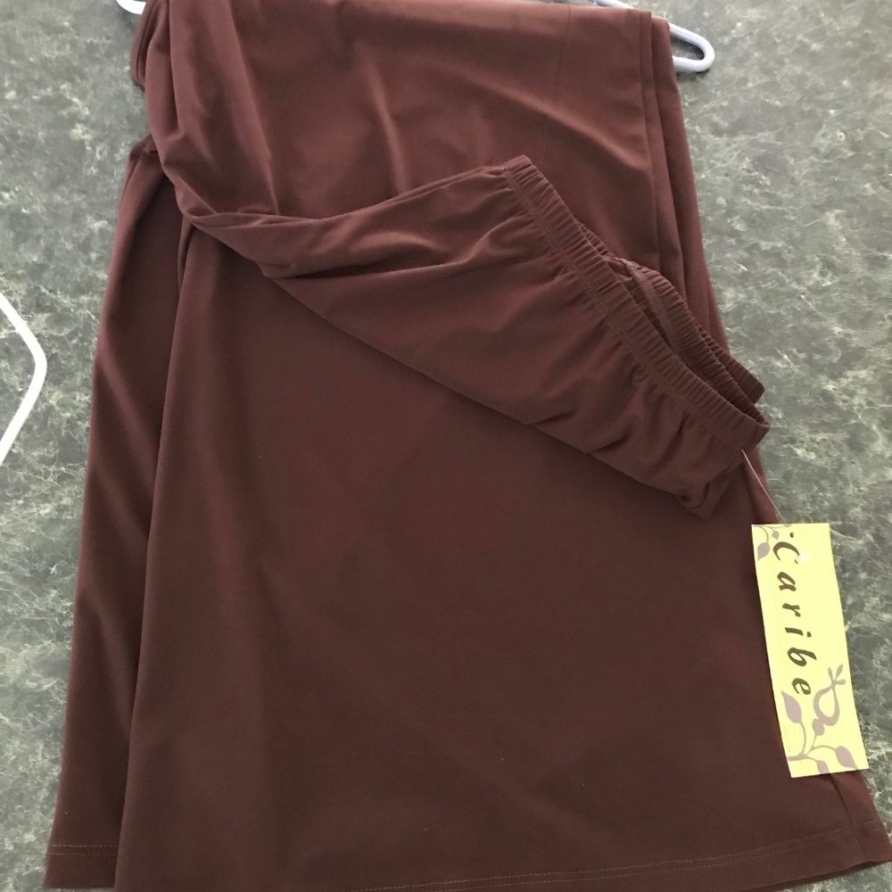 Caribe (Made in USA) Wide Bottom Size 3X Pants Brown